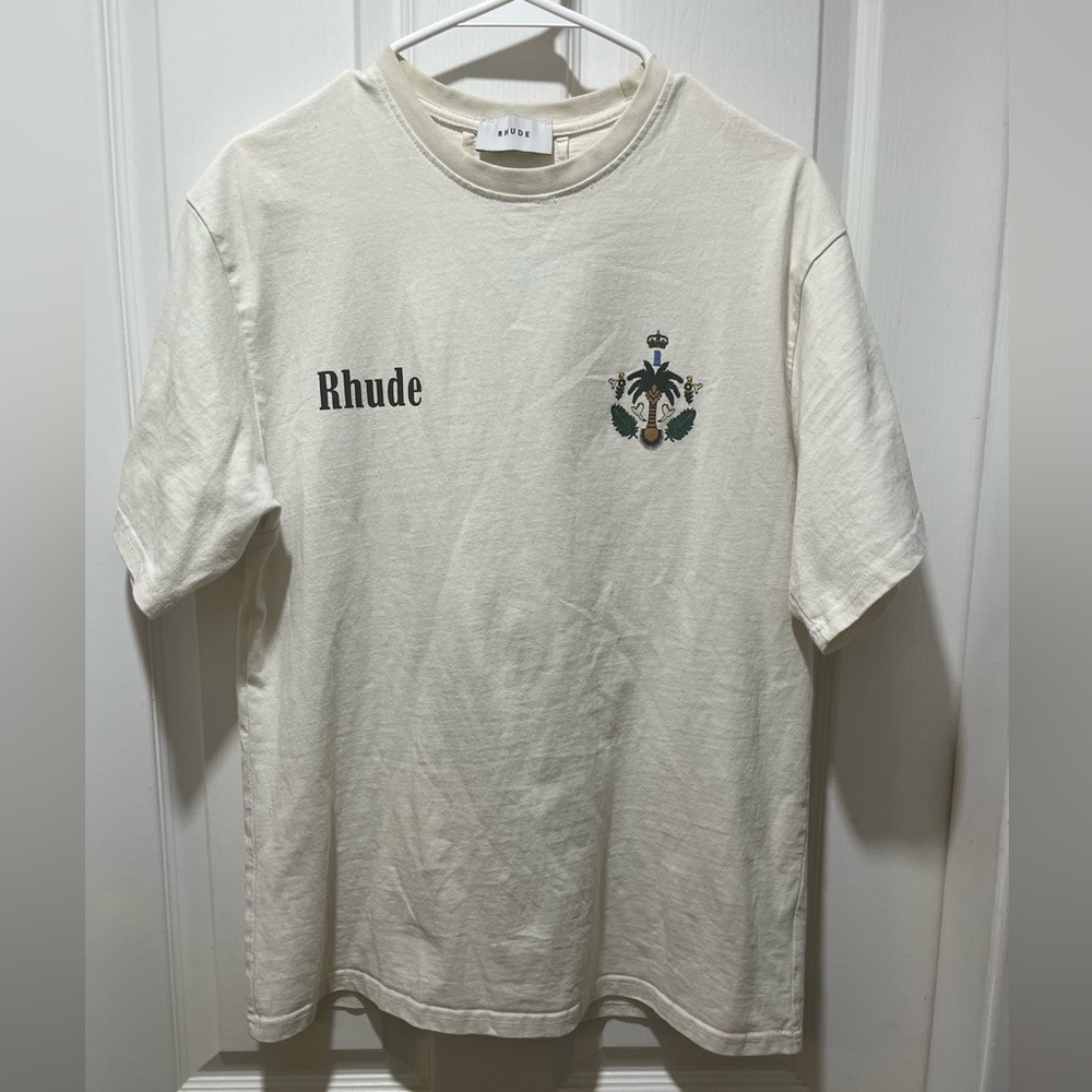 Medium White Rhude Palm Tree Shirt